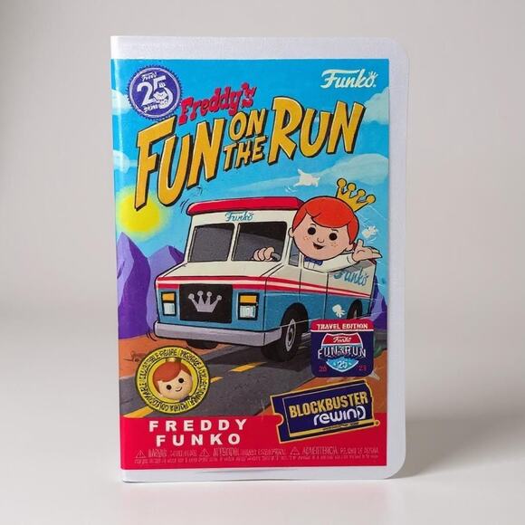 Funko Fun on the Run Freddy Funko Travel Edition Blockbuster Rewind SDCC 2023 LE - Picture 1 of 4
